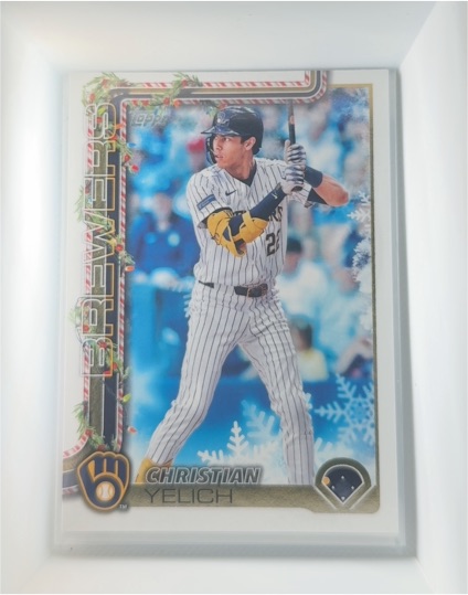 2025 Topps Holiday #H25 Christian Yelich — front
