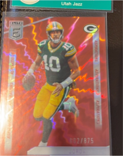 2024 Panini Donruss Elite #80 Jordan Love Aspirations Shimmer Red /875 — front