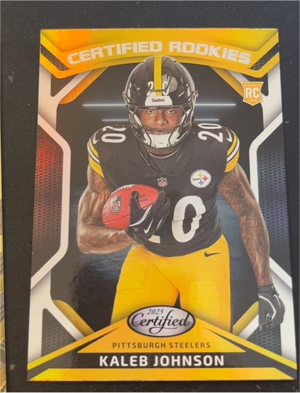 2025 Panini Certified #CRK-KJN Kaleb Johnson — front