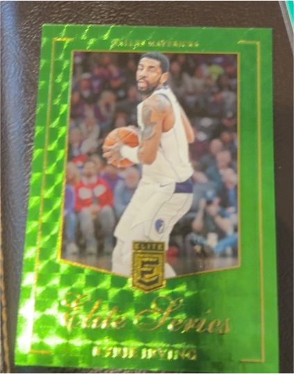 2021-22 Donruss #57 Kyrie Irving Green & Yellow Laser Prizm — front