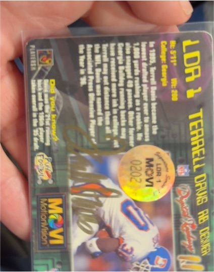 1997 Donruss LDR 1 Terrell Davis — front