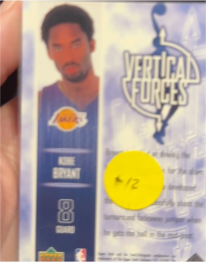 1996 Skybox Premium #203 Kobe Bryant Rookie Card — front