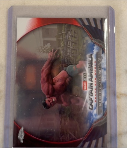 2025 Topps Marvel Studios Chrome Captain America #BNW-22 Red Hulk’s Press Conference — front