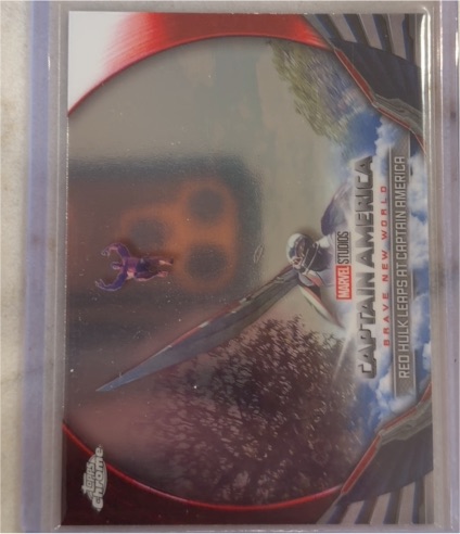2025 Topps Chrome Marvel Studios #BNW-23 Red Hulk Leaps at Captain America — front