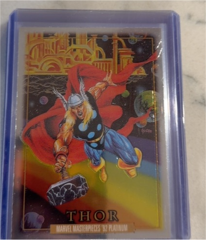 1992 Marvel Masterpieces '92 Platinum #92 Thor — front