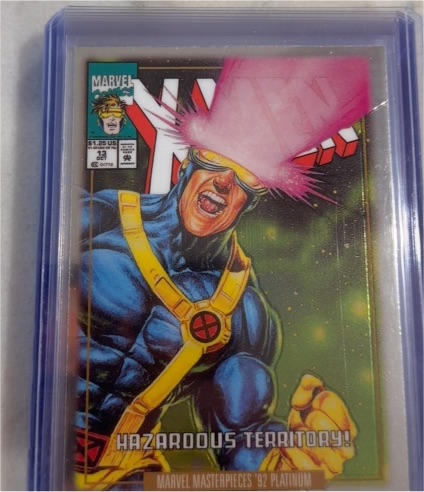 2024 Marvel Masterpieces '92 Platinum #13-V Cyclops — front