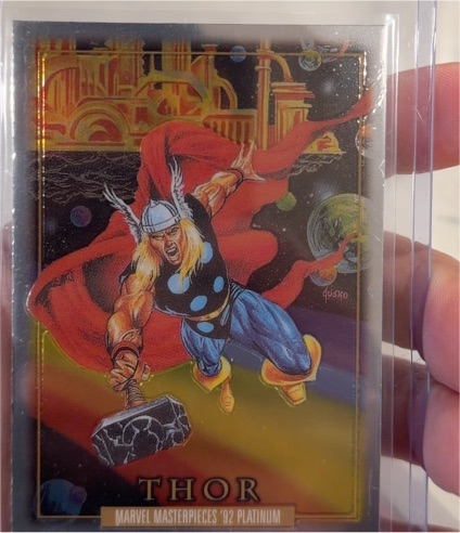 1992 Skybox Marvel Masterpieces '92 Platinum #92 Thor — front