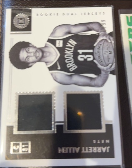 2017-18 Panini Encased Rookie Dual Jerseys Jarrett Allen — front