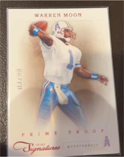 2012 Panini Prime Signatures Prime Proof #d/99 Warren Moon — front