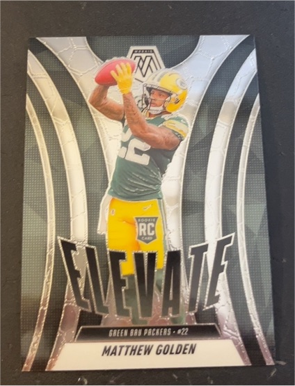 2025 Panini Mosaic #3 Matthew Golden Elevate Rookie — front