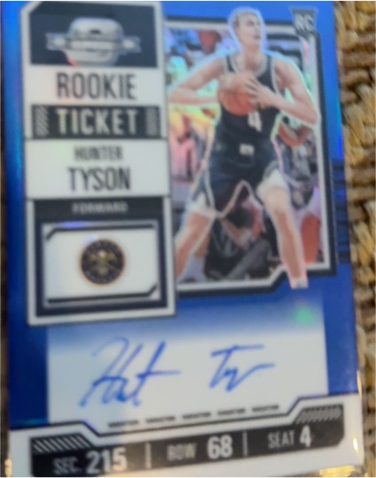 2023-24 Panini Contenders Optic Rookie Ticket #Hunter Tyson — front