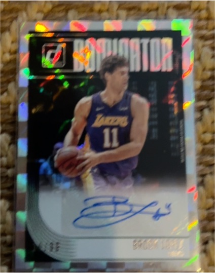 2018 Panini Donruss Dominator Signatures #DS-BLP Brook Lopez — front