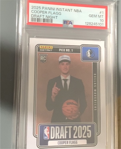 2025 Panini Instant NBA Draft Night #1 Cooper Flagg — front
