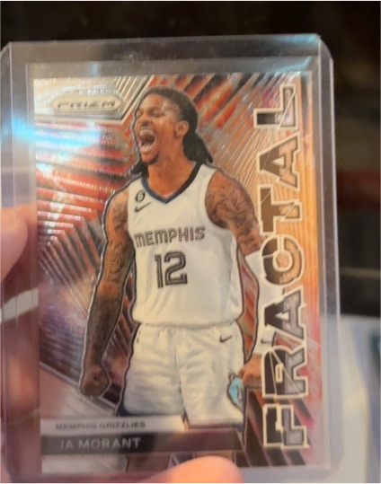 2023-24 Panini Prizm #5 Ja Morant Fractal — front