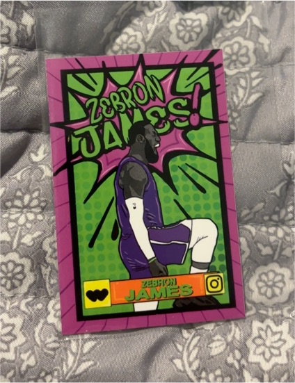 2023 WhatNot Zebron James Sticker Card — front