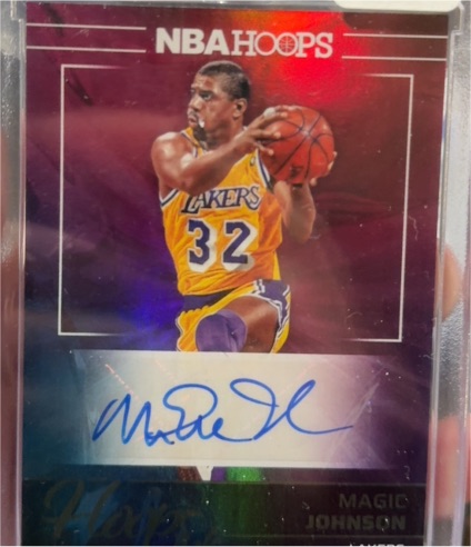 2024-25 Panini NBA Hoops Hoops Ink #HI-MAG Magic Johnson — front
