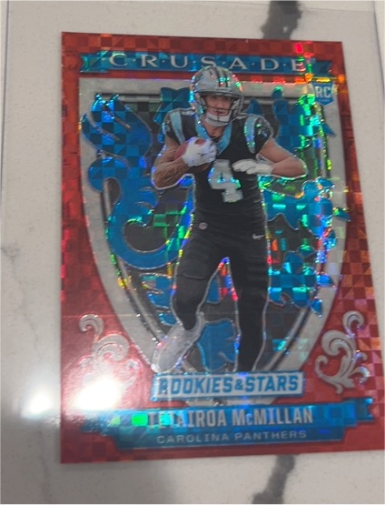 2025 Panini Rookies & Stars Crusade Red Plaid #6 Tetairoa McMillan — front