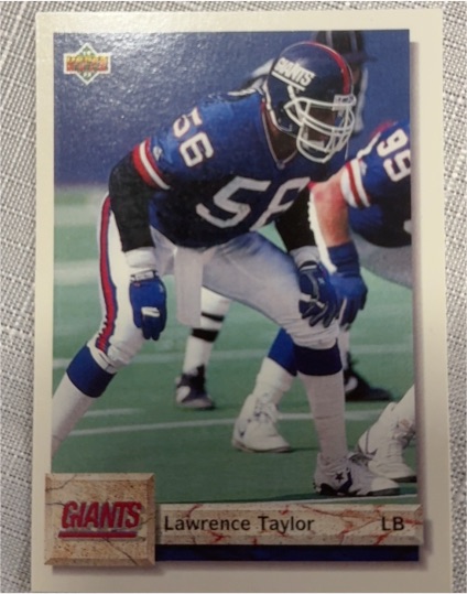 1992 Upper Deck #599 Lawrence Taylor New York Giants — front