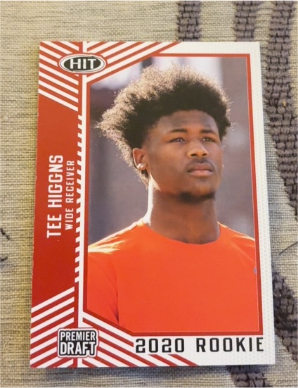 2020 Sage Hit Premier Draft #67 Tee Higgins Rookie — front