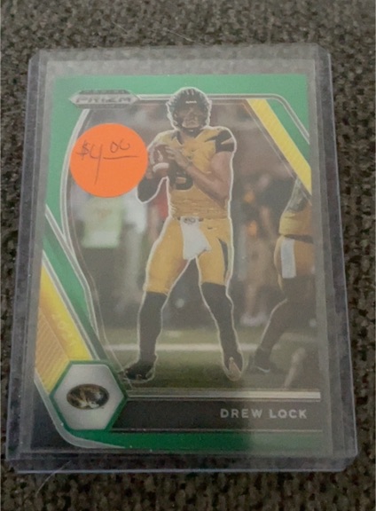 2021 Panini Prizm Draft Picks #30 Drew Lock Missouri Tigers Green Wave — front