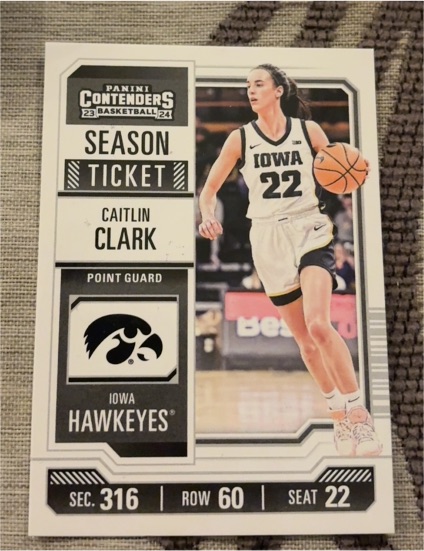 2024 Panini Caitlin Clark Collection Contenders Season Ticket #CC3 Caitlin Clark — front