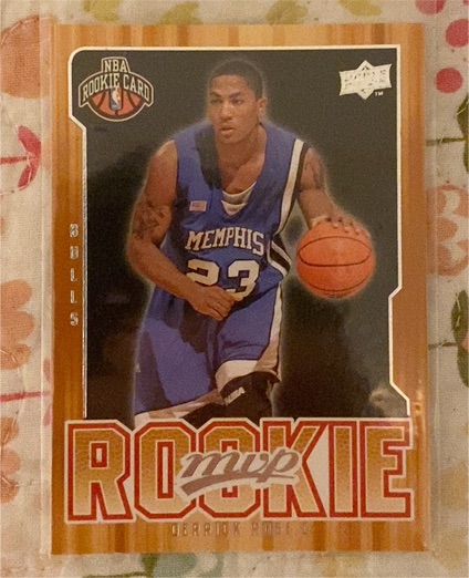2008-09 Upper Deck MVP #201 Derrick Rose Rookie Card — front