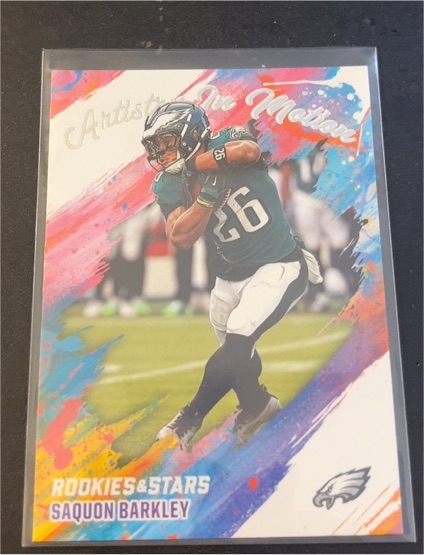2025 Panini Rookies & Stars #18 Saquon Barkley Artistry in Motion — front