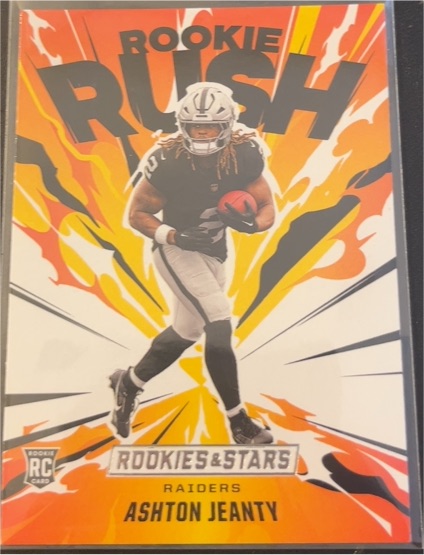 2025 Panini Rookies & Stars #1 Ashton Jeanty Rookie Rush — front