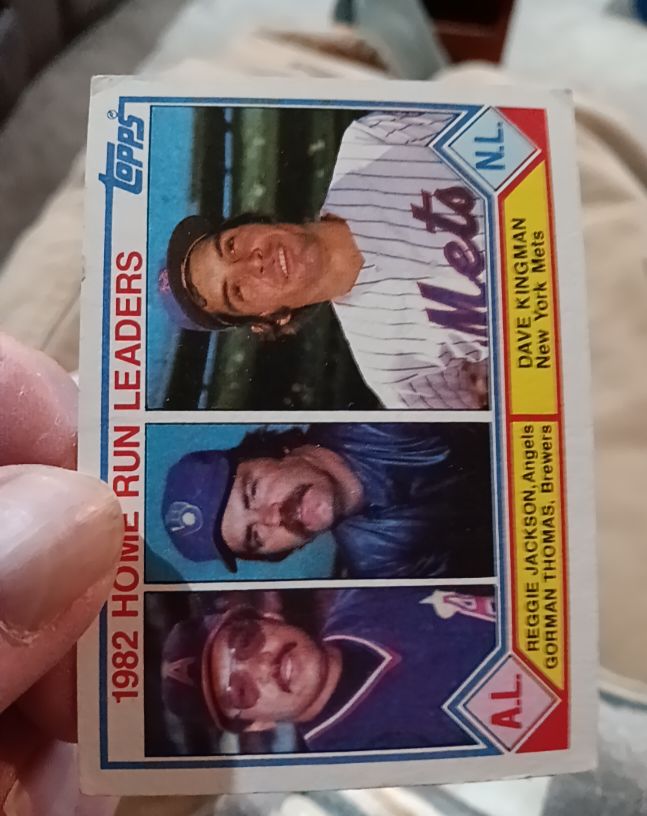 1983 Topps #702 Reggie Jackson/Gorman Thomas/Dave Kingman — front