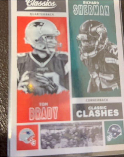 2017 Panini Classics #CC-TBRS Tom Brady / Richard Sherman Classic Clashes — front