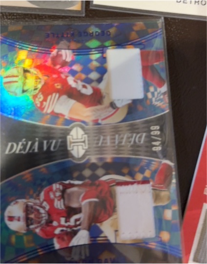 2024 Panini Illusions Déjà Vu Dual Relic #99 Barry Sanders Jahmyr Gibbs — front