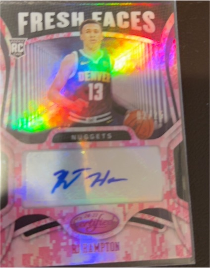 2020-21 Panini Certified Fresh Faces #FS-RH RJ Hampton — front