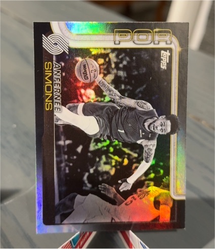 2025-26 Topps #123 Anfernee Simons Blackout — front