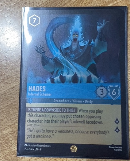 Disney Lorcana Fabled #151/204 Hades Infernal Schemer — front