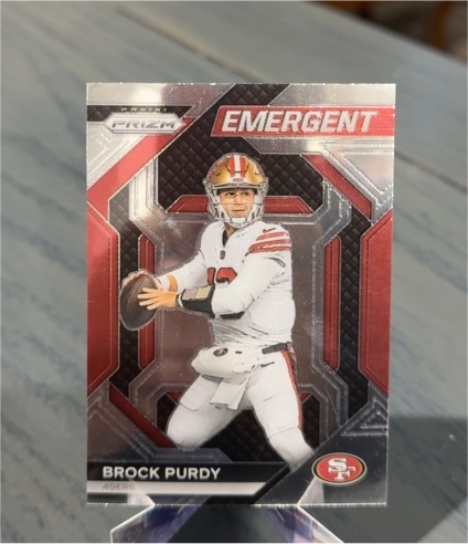 2023 Panini Prizm #H-2 Brock Purdy Emergent Insert — front
