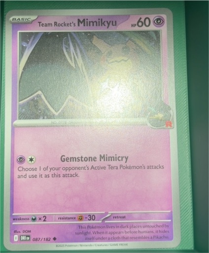 2025 Pokémon TCG Destined Rivals #087 Team Rocket's Mimikyu — front