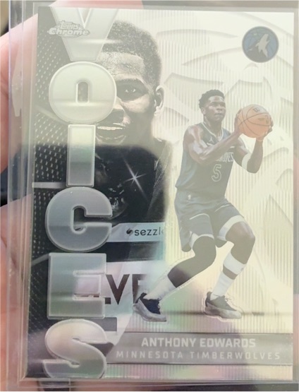 2025-26 Topps Chrome #VS-4 Anthony Edwards Voices Insert — front