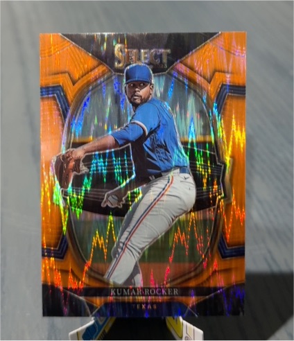 2023 Panini Select Orange Flash Prizm #56 Kumar Rocker Texas Rangers RC — front
