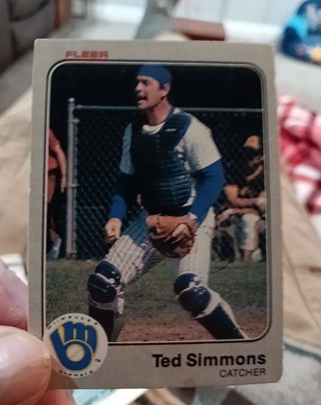 1983 Fleer #45 Ted Simmons — front