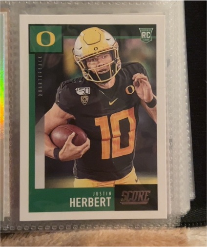 2020 Score #362 Justin Herbert — front