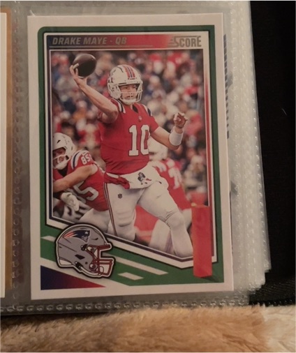 2025 Panini Score #27 Drake Maye — front