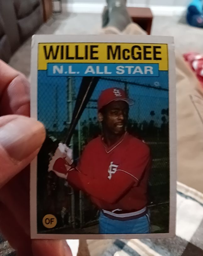 1986 Topps #707 Willie McGee — front