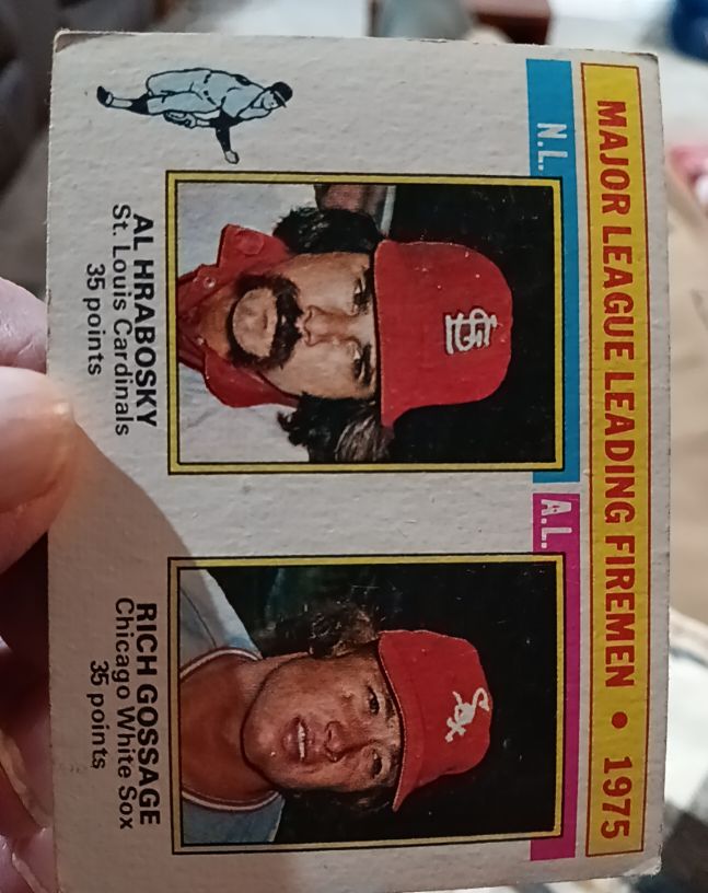1976 Topps #205 Major League Leading Firemen Al Hrabosky / Rich Gossage — front