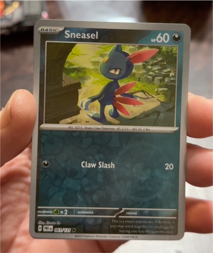 2025 Pokémon Scarlet & Violet Prismatic Evolutions #061 Sneasel — front