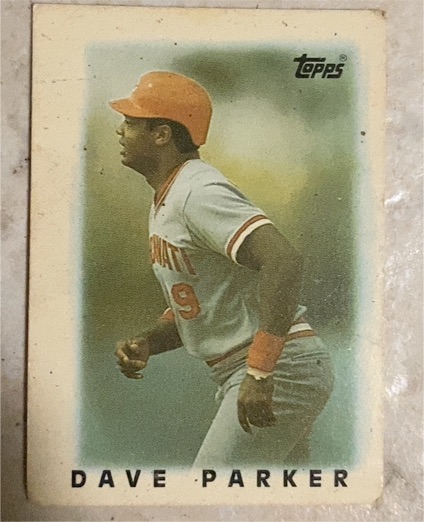 1986 Topps Major League Leaders Minis #41 Dave Parker — front