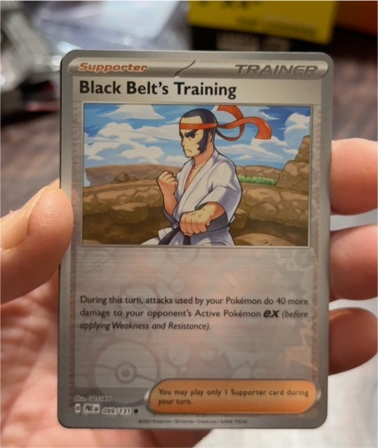 2025 Pokémon Prismatic Evolutions #099 Black Belt's Training — front