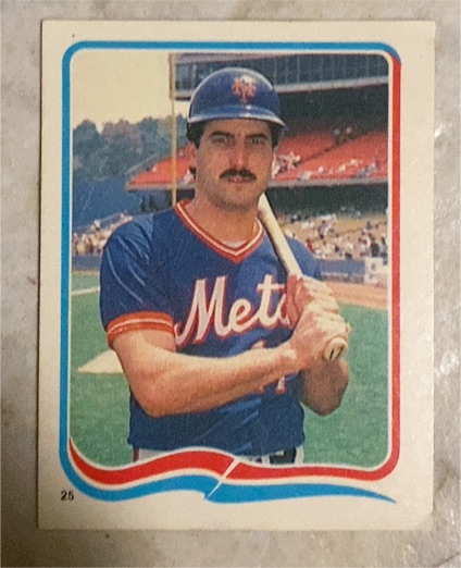 1985 Fleer Star Stickers #25 Keith Hernandez — front