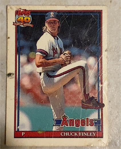 1991 Topps #505 Chuck Finley — front