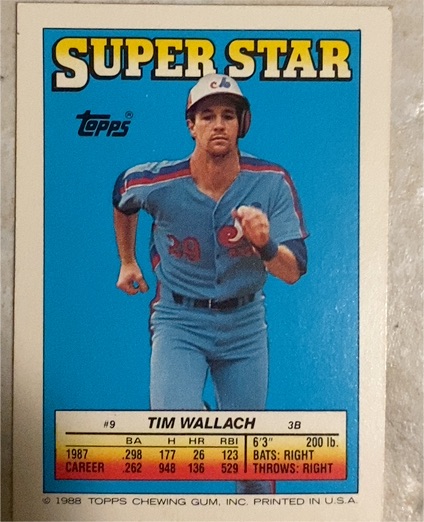 1988 Topps #9 Tim Wallach Super Star — front
