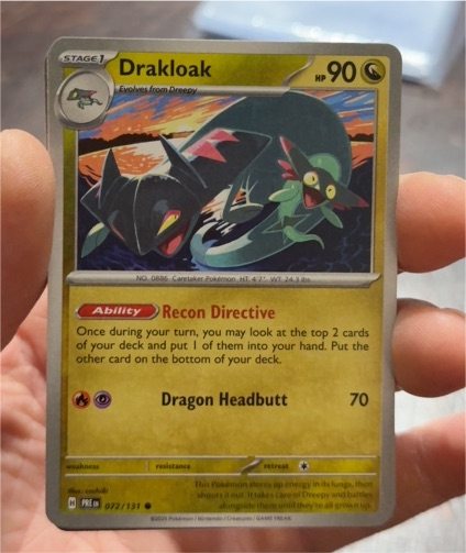 2024 Pokémon Prismatic Evolutions #072 Drakloak — front